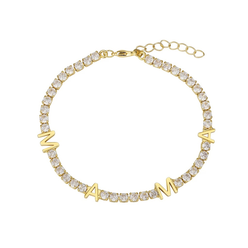 14K Gold Tone 'MAMA' Bracelet